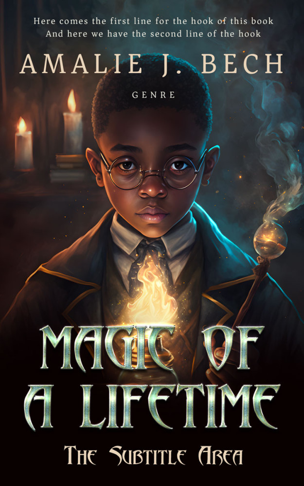 Front view of Thunder #14059 - Premade Abstract Book Cover