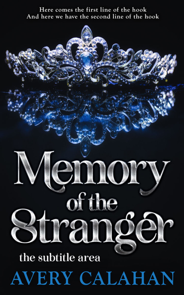 Front view of Black #14258 - Premade Romance Book Cover