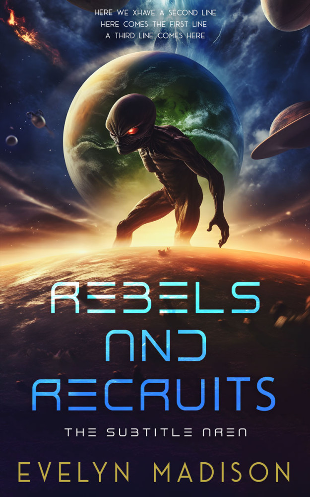 Front view of Charade #14306 - Premade Science Fiction Book Cover