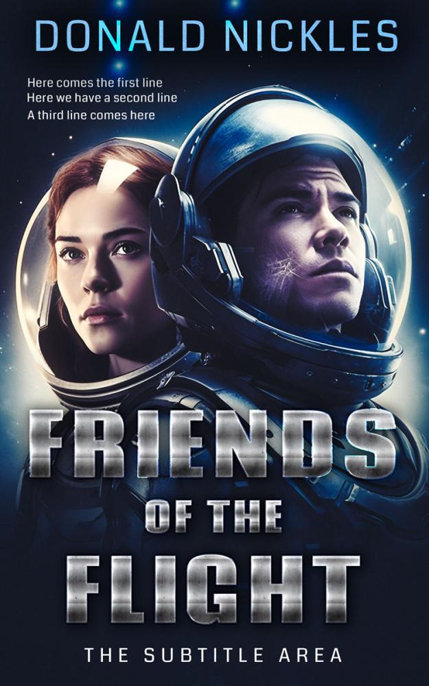 Front view of Mirage #14320 - Premade Science Fiction Book Cover