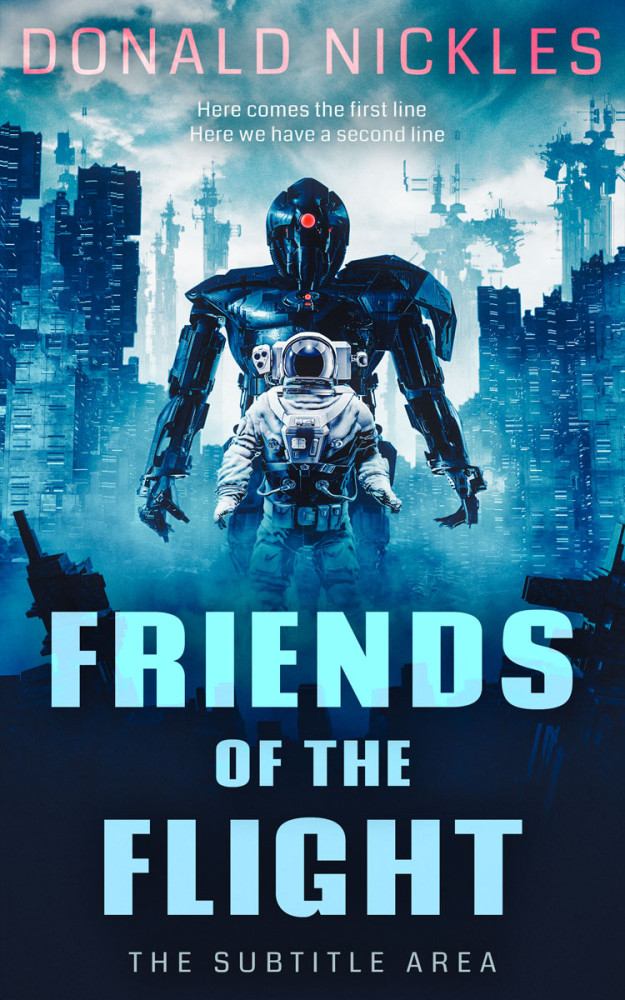 Front view of Powder Blue #14329 - Premade Science Fiction Book Cover