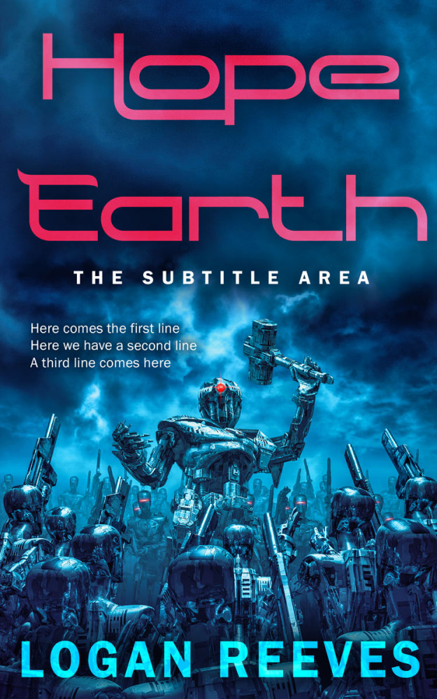 Front view of Madison #14336 - Premade Science Fiction Book Cover