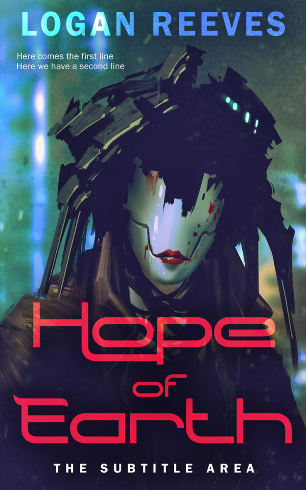 Front view of Ebony Clay #14337 - Premade Science Fiction Book Cover