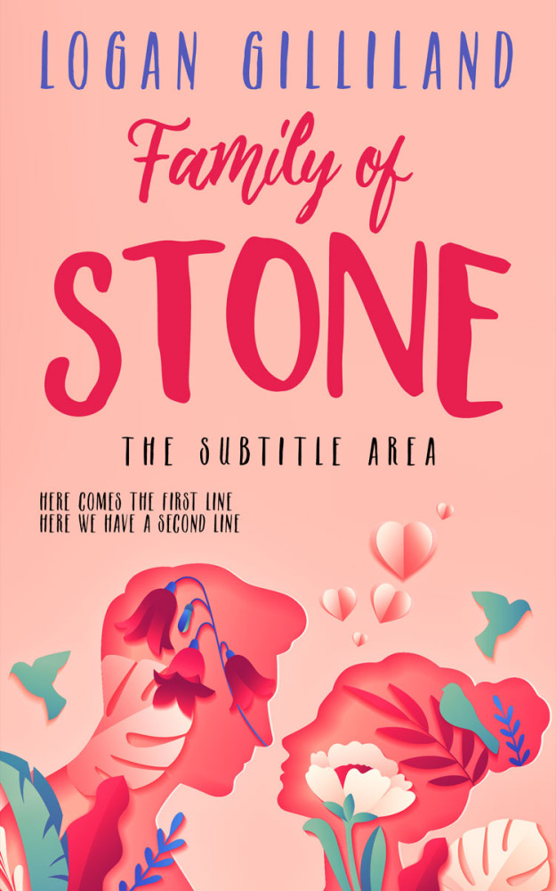 Front view of Apricot Peach #14366 - Premade Romance Book Cover