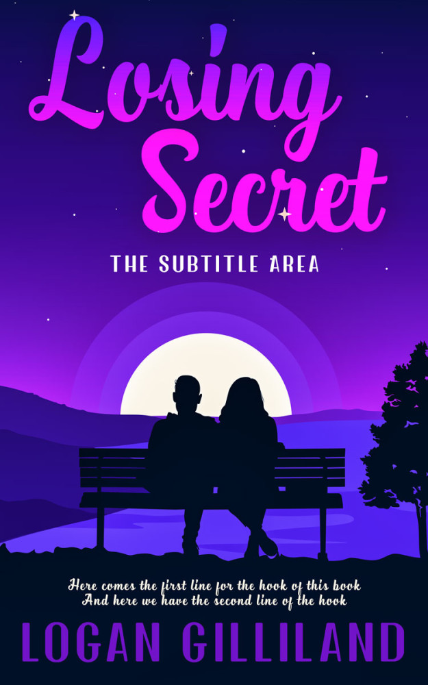 Front view of Violet #14380 - Premade Romance Book Cover