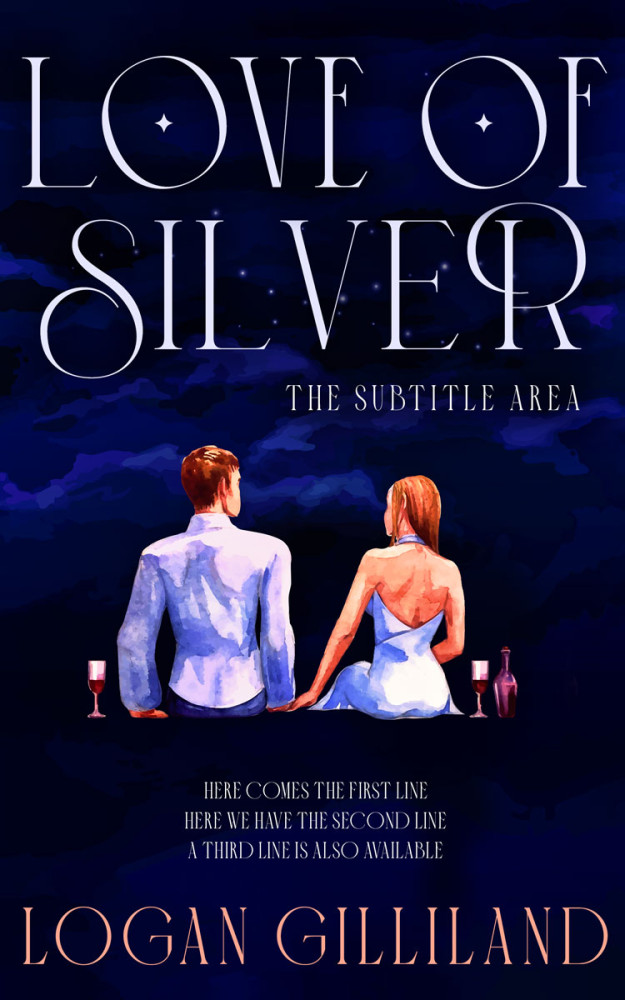 Front view of Black Pearl #14387 - Premade Romance Book Cover