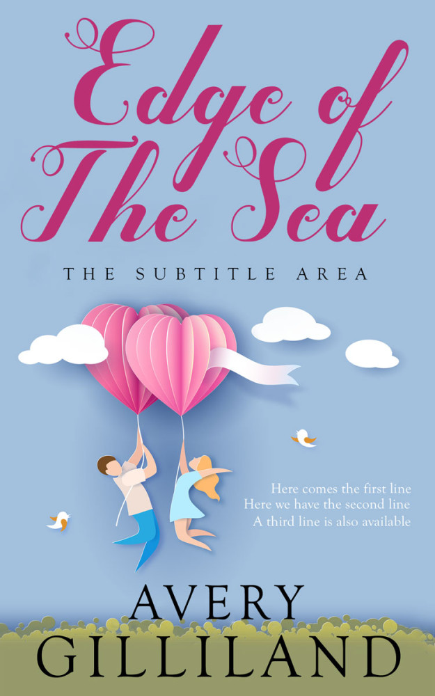 Front view of Rock Blue #14434 - Premade Romance Book Cover