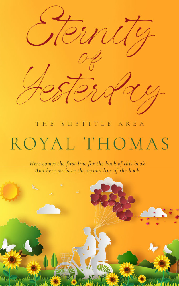 Front view of Saffron #14443 - Premade Romance Book Cover