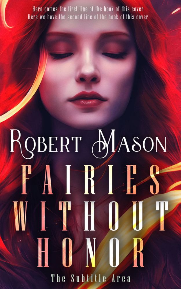 Front view of Japonica #14482 - Premade Fantasy Book Cover