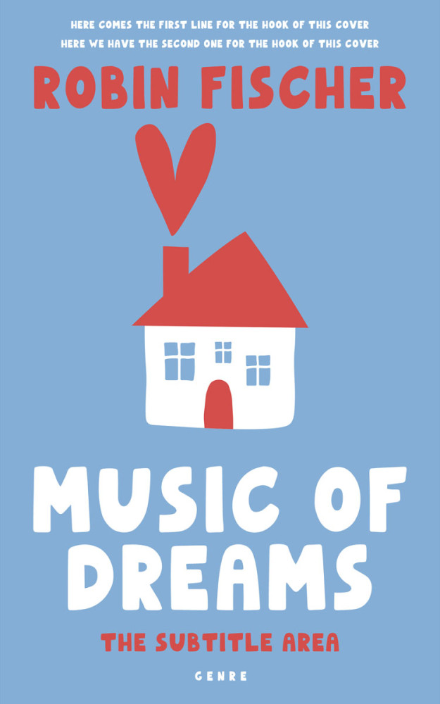 Front view of Polo Blue #14540 - Premade Abstract Book Cover