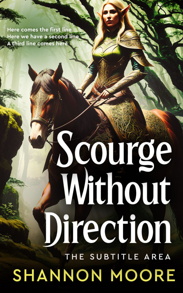 Front view of Zeus #14556 - Premade Fantasy Book Cover