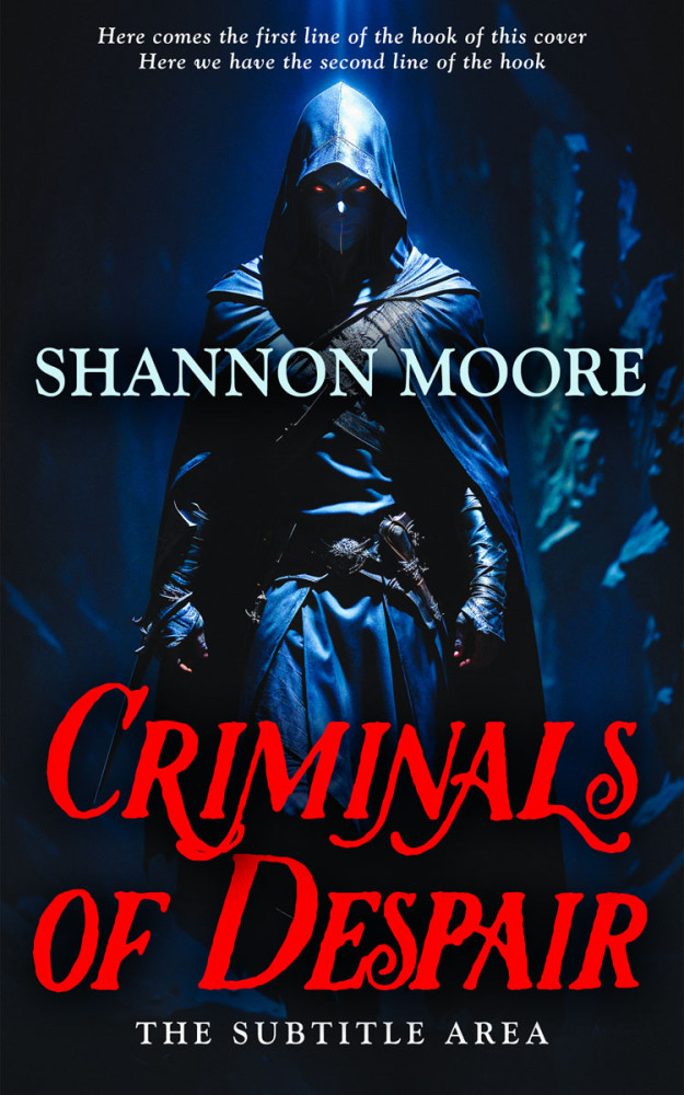 Front view of Ebony #14584 - Premade Fantasy Book Cover