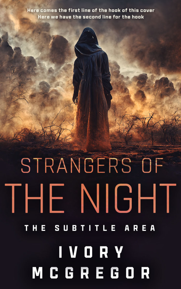 Front view of Antique Brass #14796 - Premade Horror Book Cover