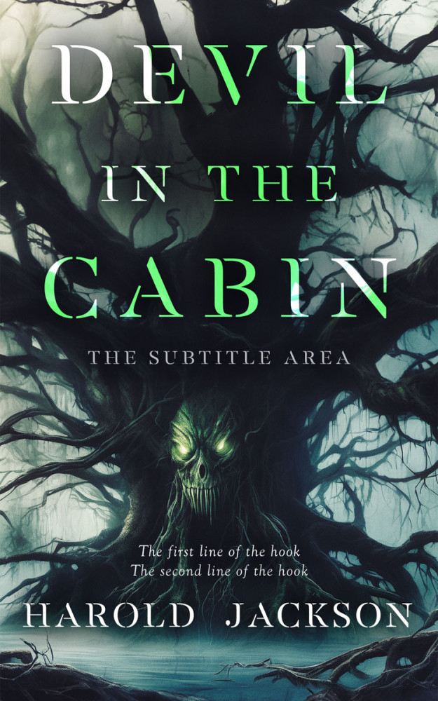 Front view of Shark #14912 - Premade Horror Book Cover