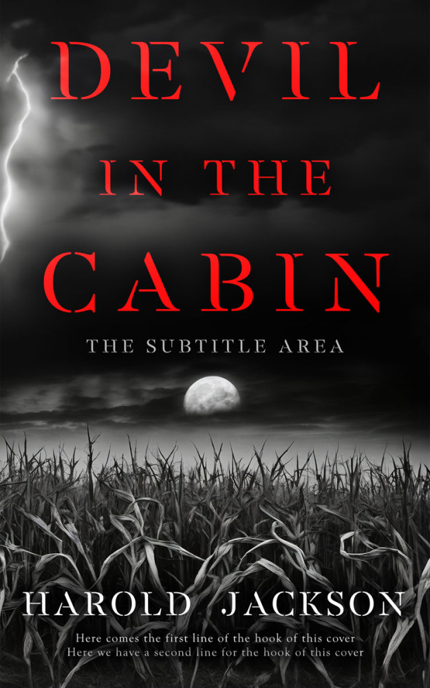 Front view of Cod Gray #14913 - Premade Horror Book Cover