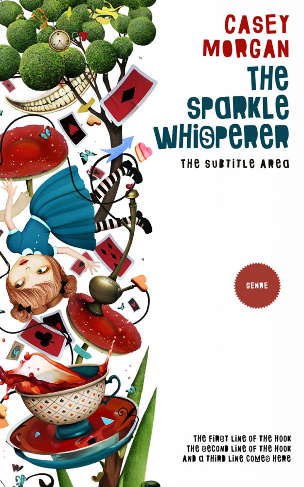 Front view of Gable Green #14949 - Premade Surreal Book Cover