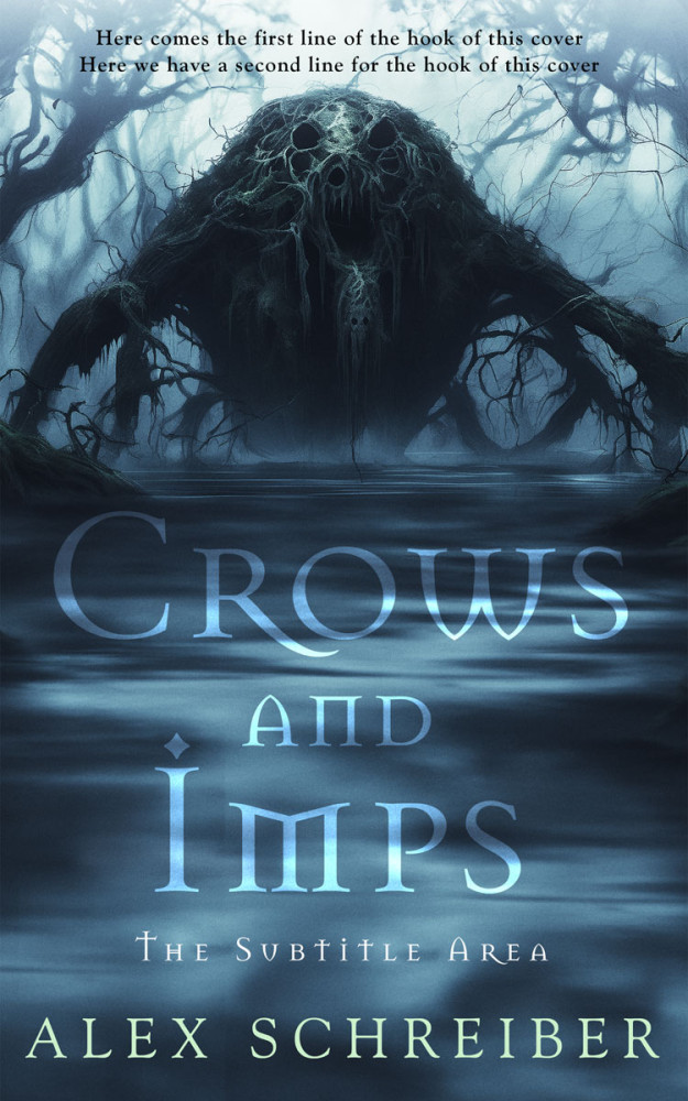 Front view of Pickled Bluewood #14996 - Premade Fantasy Book Cover