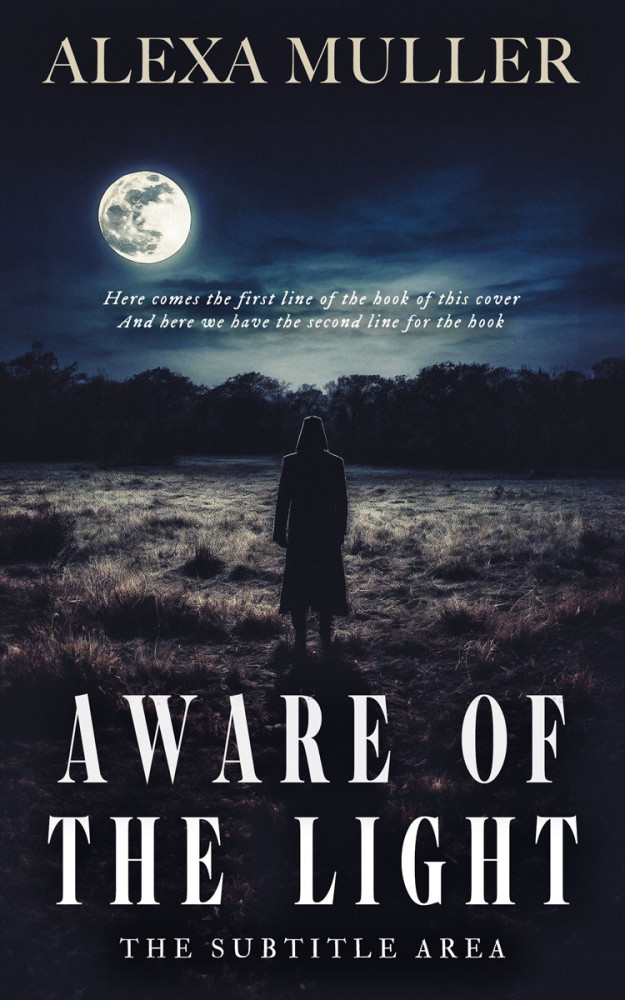 Front view of Ebony Clay #15055 - Premade Horror Book Cover