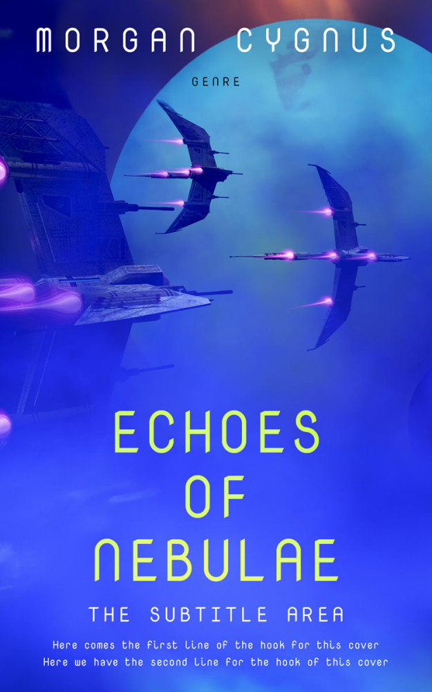 Front view of Cerulean Blue #15368 - Premade Science Fiction Book Cover