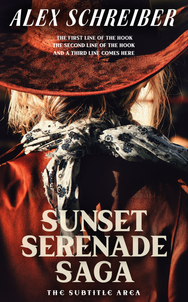 Front view of My Pink #15379 - Premade Western Book Cover