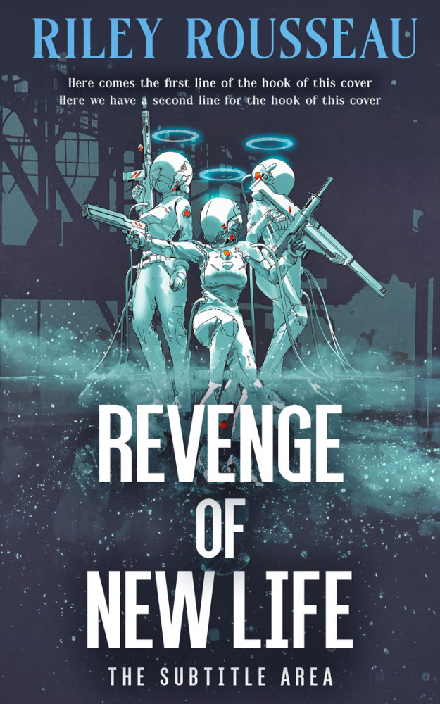 Front view of Bright Gray #15438 - Premade Science Fiction Book Cover