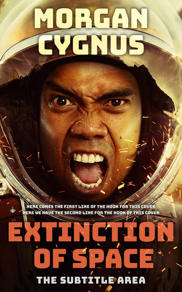 Front view of Harvest Gold #15441 - Premade Science Fiction Book Cover