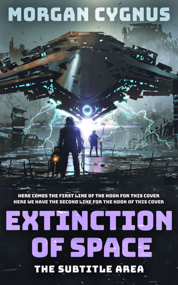 Front view of Outer Space #15474 - Premade Apocalyptica Book Cover