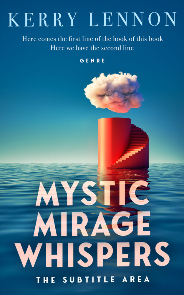 Front view of Chathams Blue #15646 - Premade Abstract Book Cover