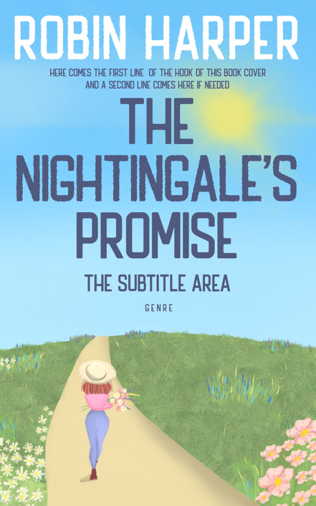 Front view of Cornflower #15668 - Premade Literary Fiction Book Cover