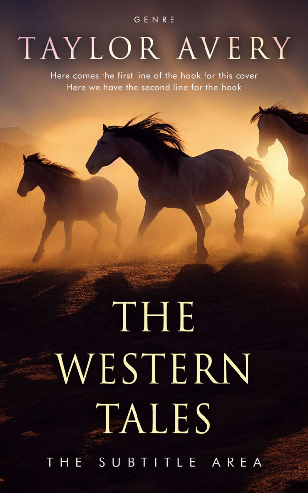 Front view of Di Serria #15855 - Premade Western Book Cover