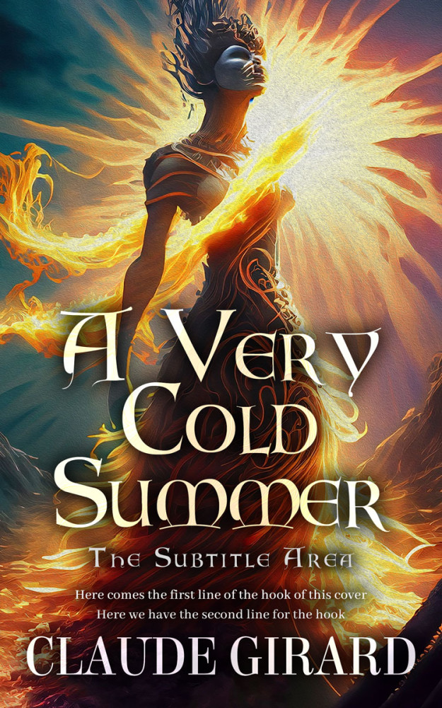 Front view of Taupe #15926 - Premade Fantasy Book Cover