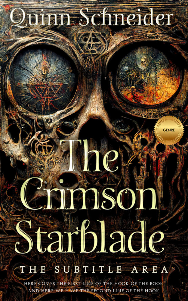 Front view of Tan #15940 - Premade Horror Book Cover