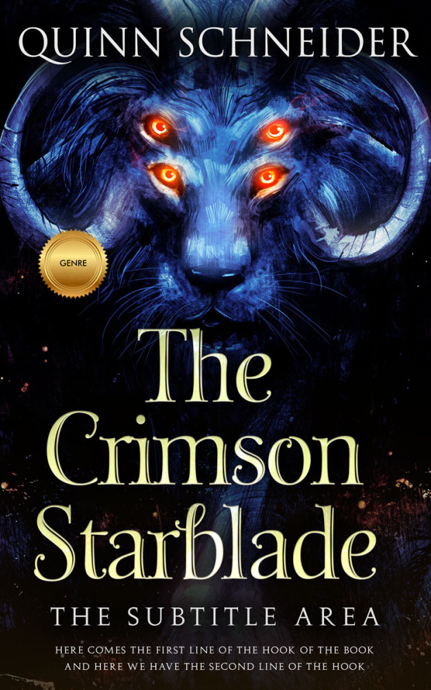 Front view of Vulcan #15943 - Premade Fantasy Book Cover