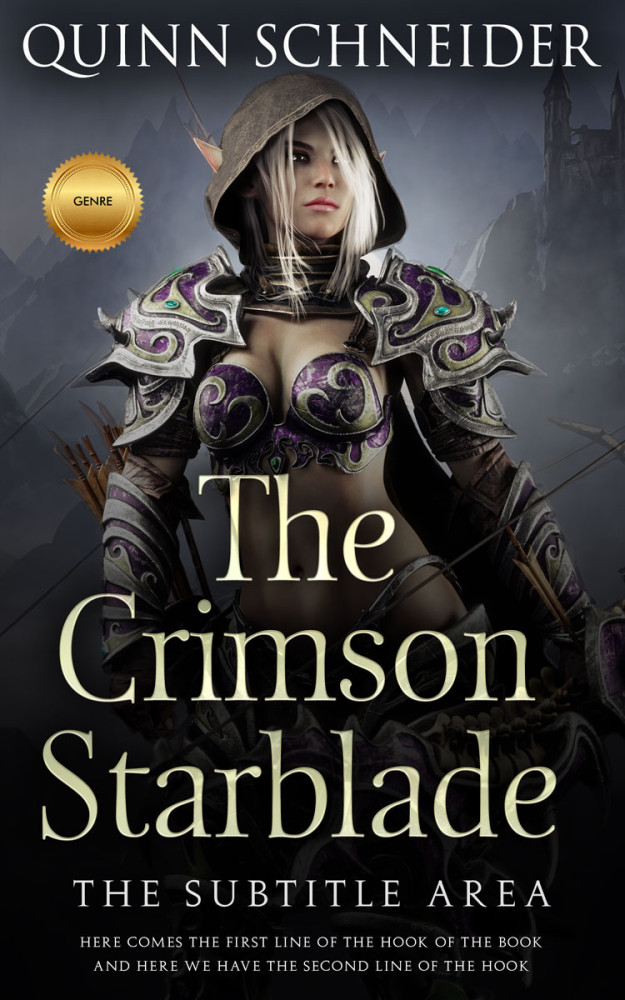 Front view of Shark #15949 - Premade Fantasy Book Cover