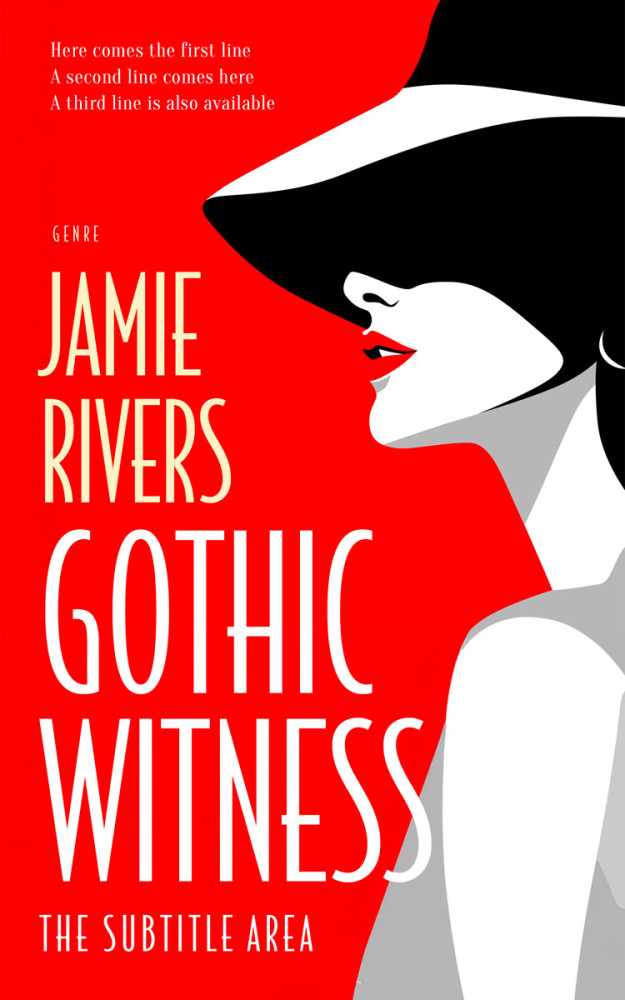 Front view of Black #16054 - Premade Mystery & Thriller & Suspense Book Cover