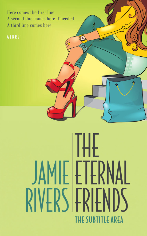 Front view of Yellow Green #16070 - Premade Abstract Book Cover