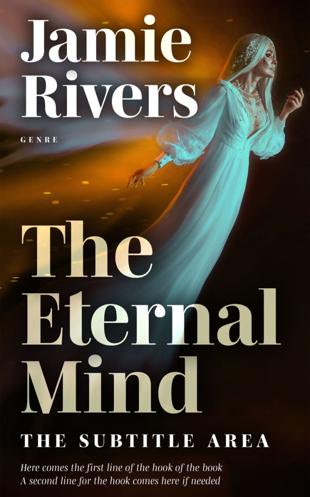 Front view of Night Rider #16110 - Premade Fantasy Book Cover