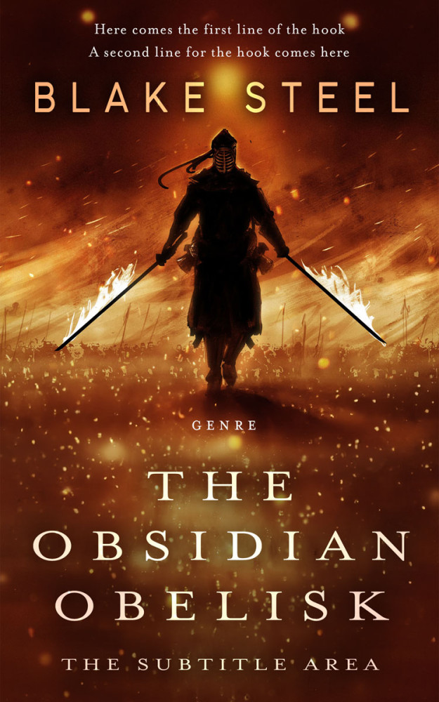 Front view of Bronze #16146 - Premade Fantasy Book Cover