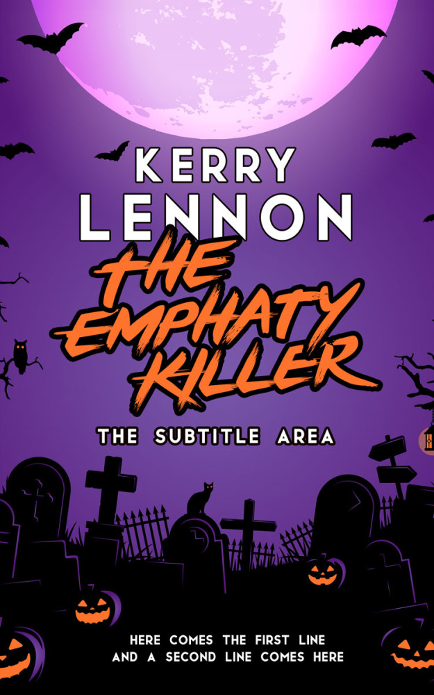 Front view of Royal Purple #16181 - Premade Horror Book Cover