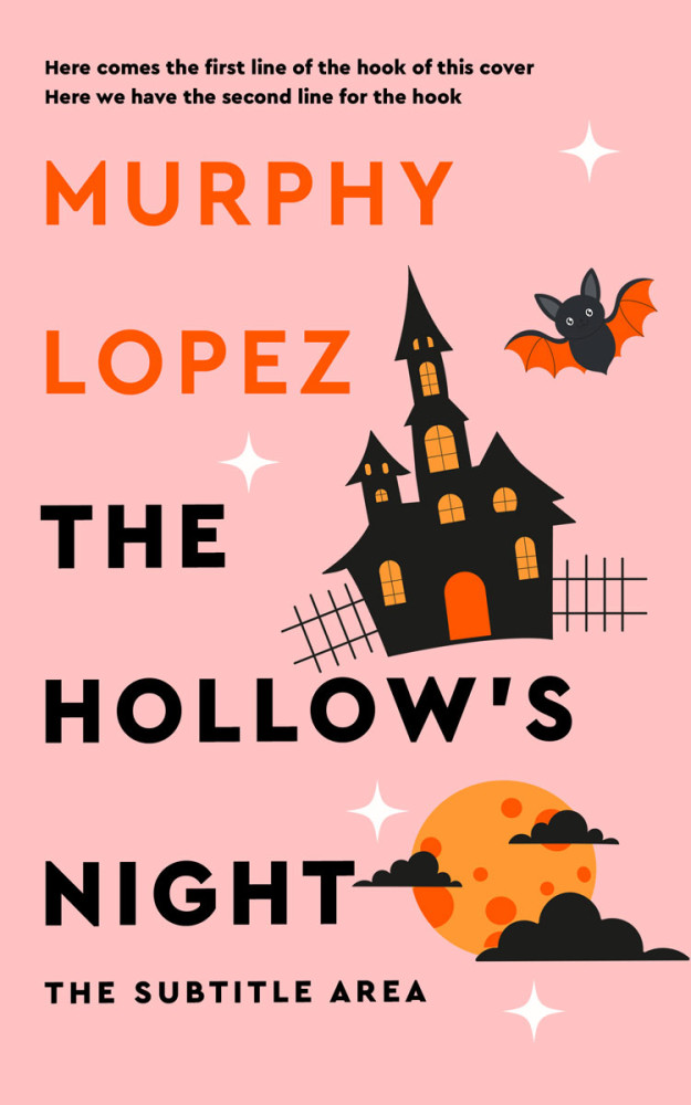 Front view of Apricot Peach #16212 - Premade Horror Book Cover