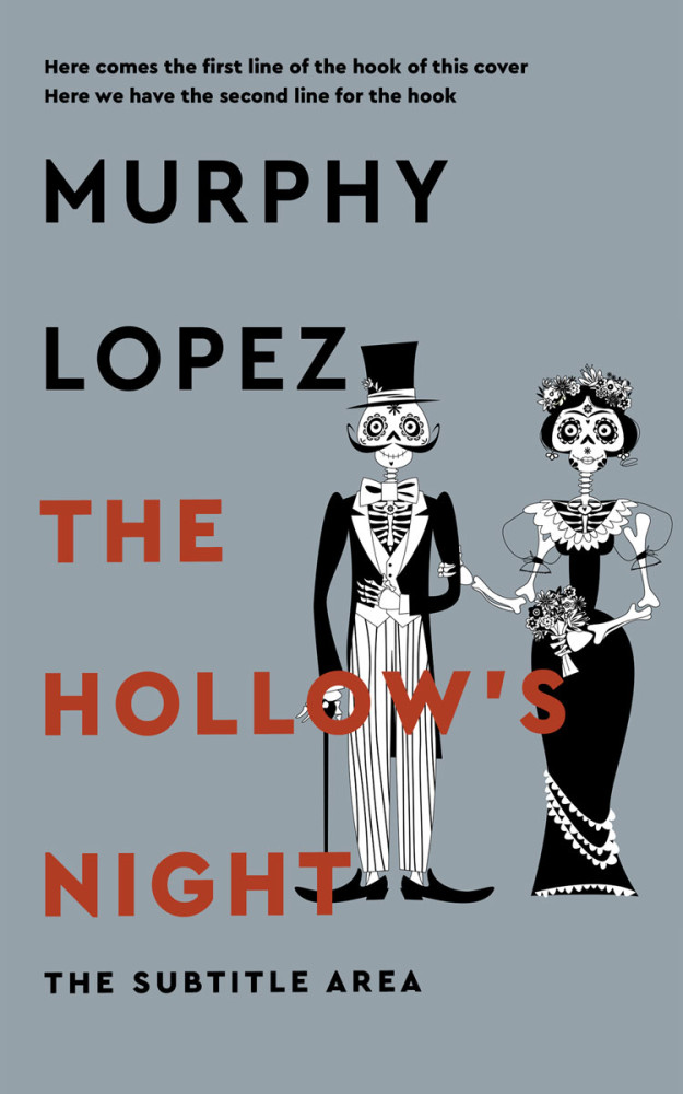 Front view of Hit Gray #16215 - Premade Horror Book Cover