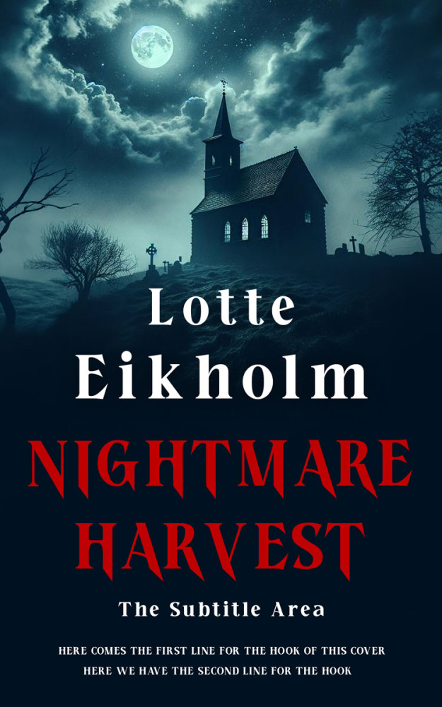 Front view of Black Pearl #16238 - Premade Horror Book Cover