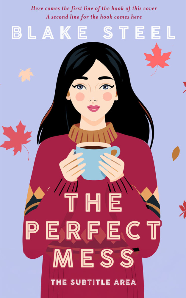 Front view of Periwinkle Gray #16322 - Premade Chick Lit Book Cover