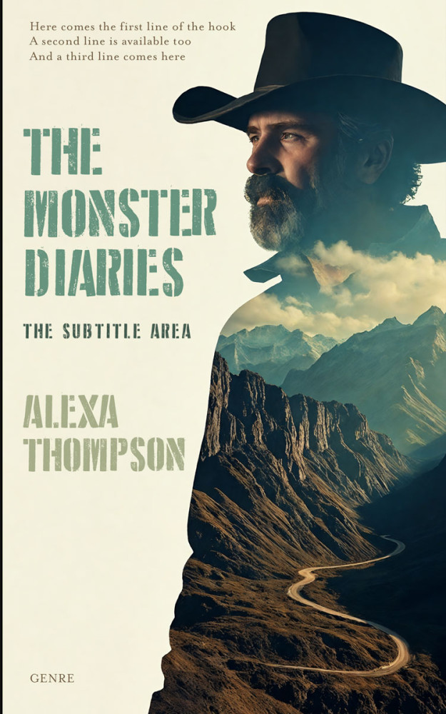 Front view of Mirage #16757 - Premade Action & Adventure Book Cover