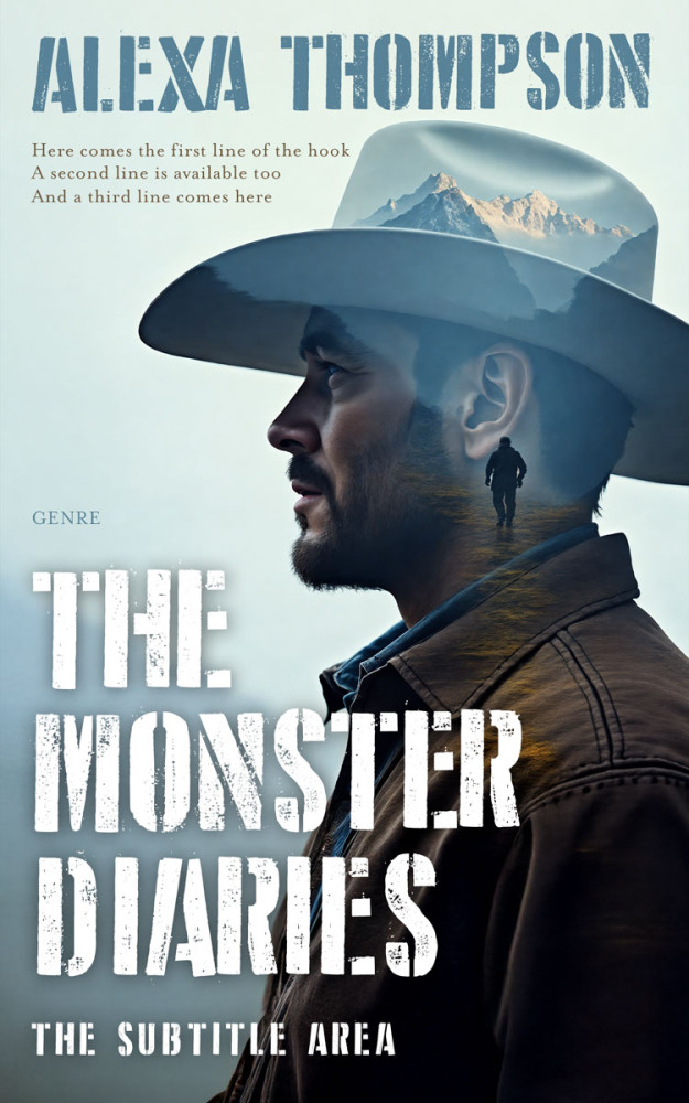 Front view of Gin #16758 - Premade Action & Adventure Book Cover