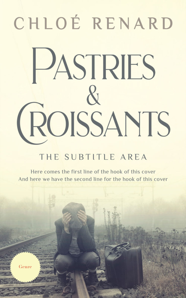 Front view of Mid Gray #16922 - Premade Literary Fiction Book Cover