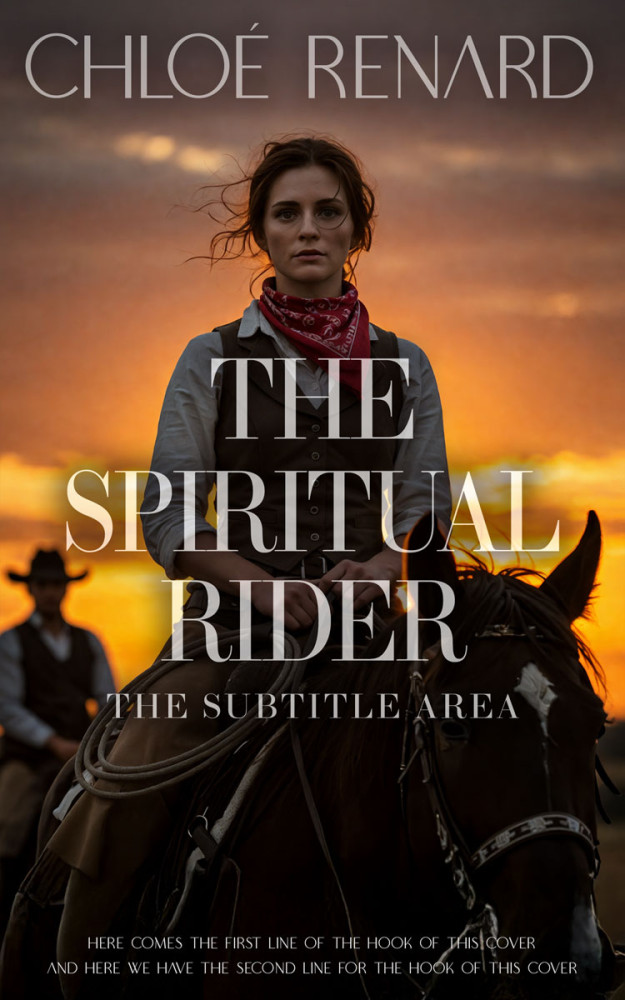 Front view of Tussock #16957 - Premade Western Book Cover