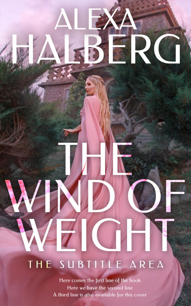 Front view of Copper Rose #17055 - Premade Fantasy Book Cover