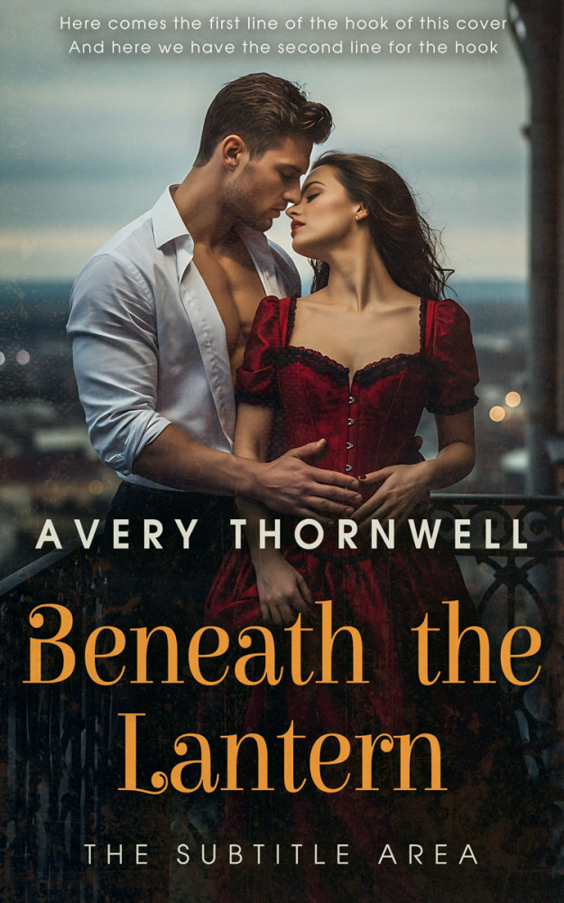 Front view of Heathered Gray #17352 - Premade Romance Book Cover