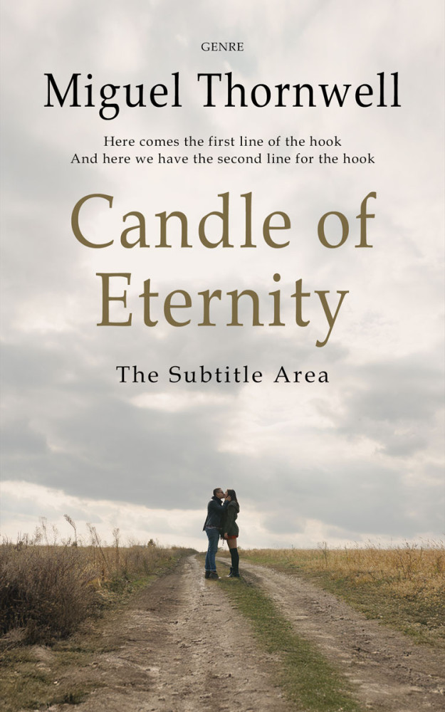 Front view of Timberwolf #17497 - Premade Romance Book Cover